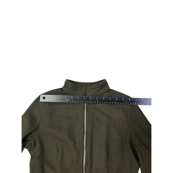 Gothic Punk Military Long Coat Jacket Small Olive Green Convertible Cosplay - Picture 10 of 13